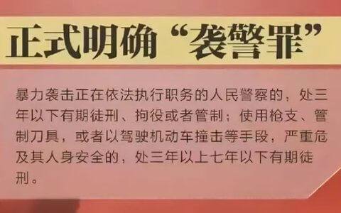 关于办理袭警刑事案件适用法律若干问题的解释