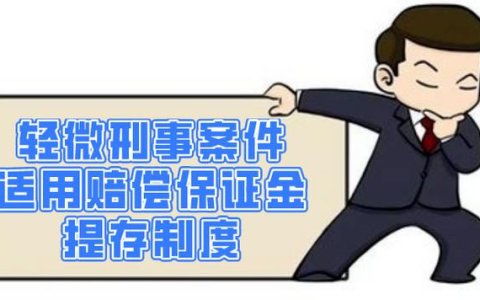 轻微刑事案件赔偿保证金制度